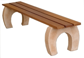 Bancs peds béton lames de bois Martigny